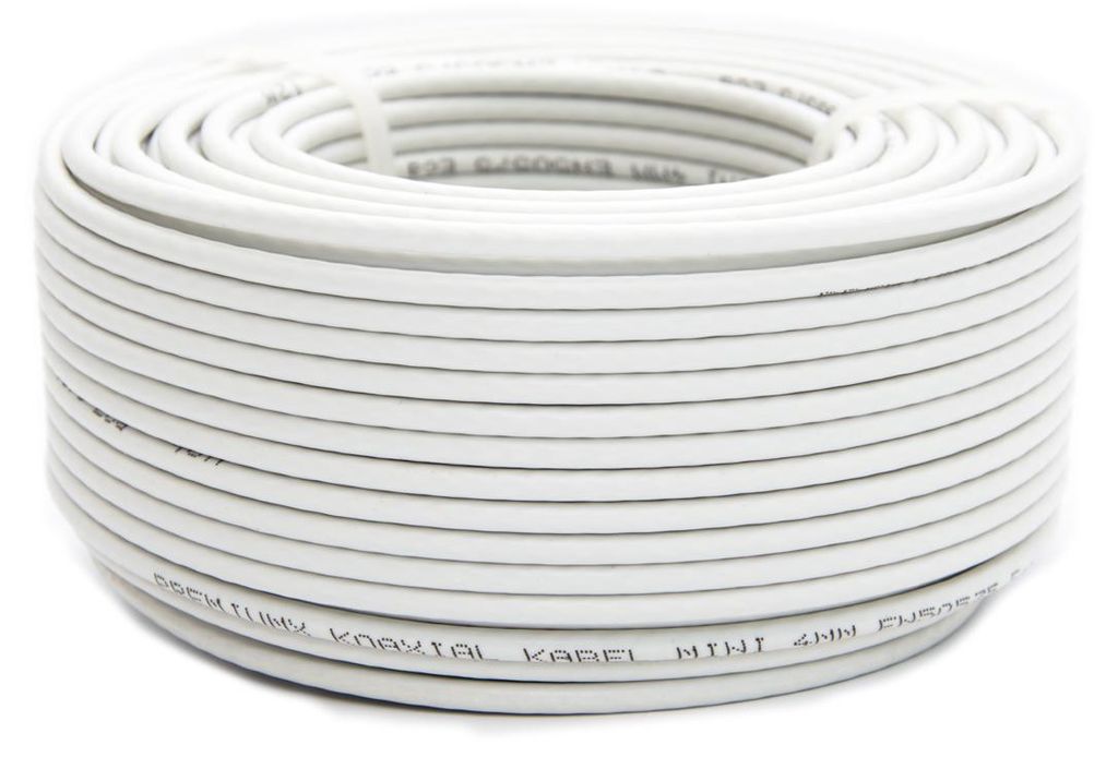 PremiumX 25m Mini Koaxial Sat Kabel 4mm Weiß Koax Produktbild 