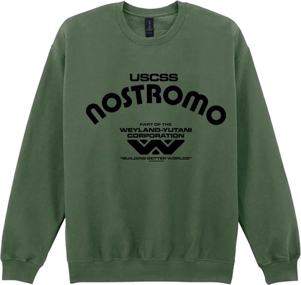 Alien - "Nostromo" Sweatshirt für Herren/Damen Uni HE3513 (M) (Militärgrün)