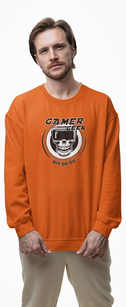 D&B Design Uni Pullover SWST00060 Gamer Orange-Größe S
