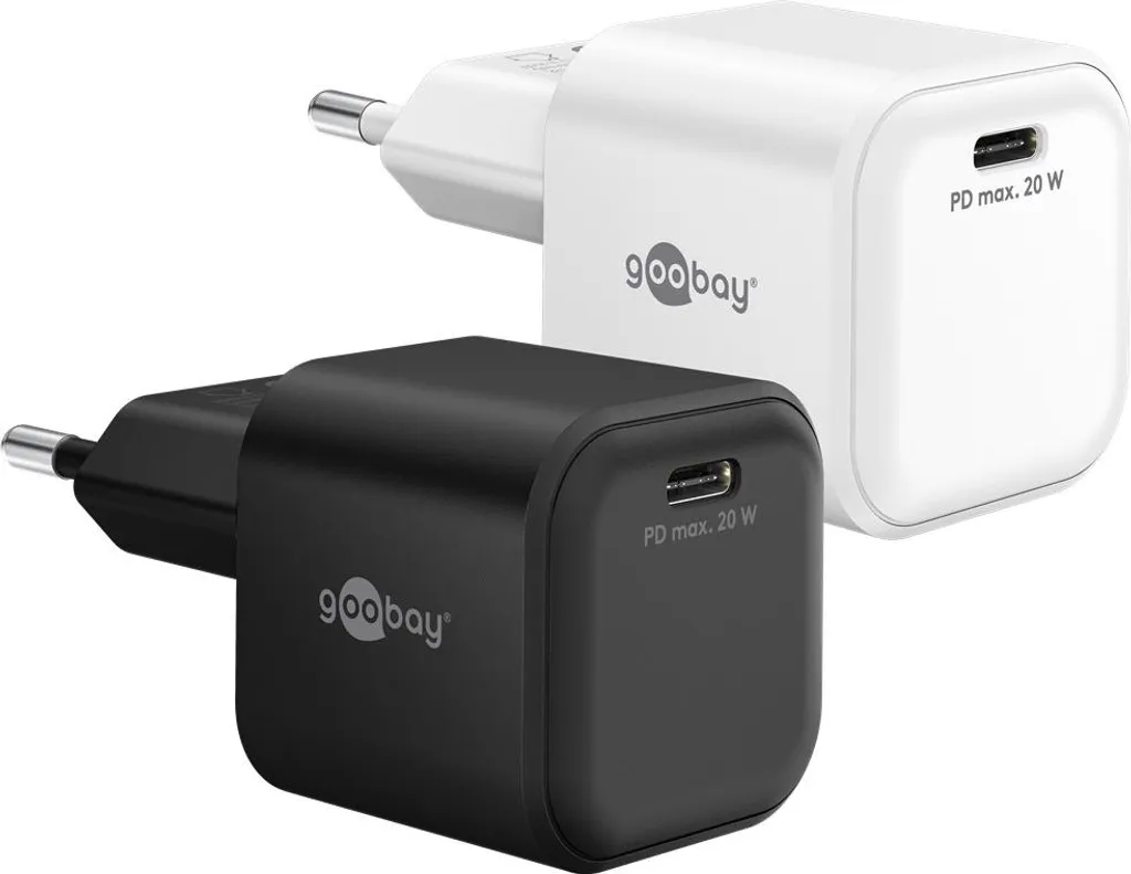 Caricabatterie Rapido USB-C 20W Goobay 76690: Nano GaN per Viaggiatori