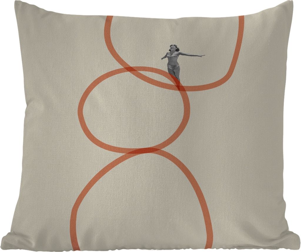 MuchoWow Outdoor Kissen - Liebe - Vintage - Ehepaar - Design - 60x60 cm - Wetterfest - Lounge Kissen - Dekoration - Schlaf Kissen