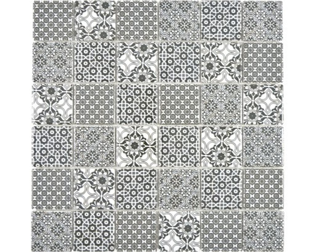 Keramikmosaik CD CL48S Quadrat Classico 29,7x29,7 cm schwarz