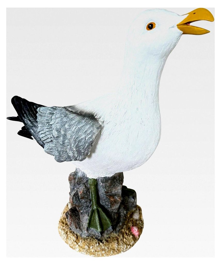 Gartenfigur Möwe Fiete - Maritime Deko Figur - 28 cm, wetterfest
