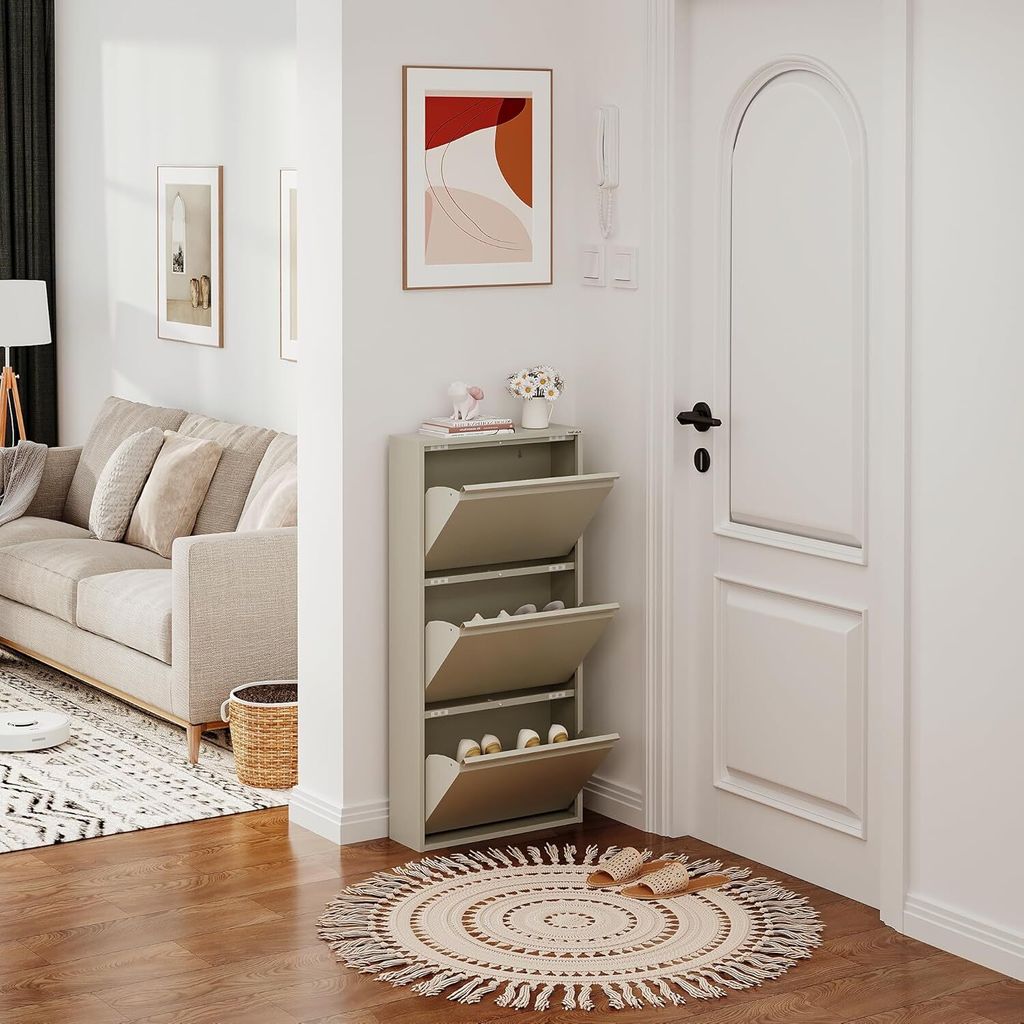 VEEHAUS Schuhregal, schmal, hoch, Schuhschrank, mit
