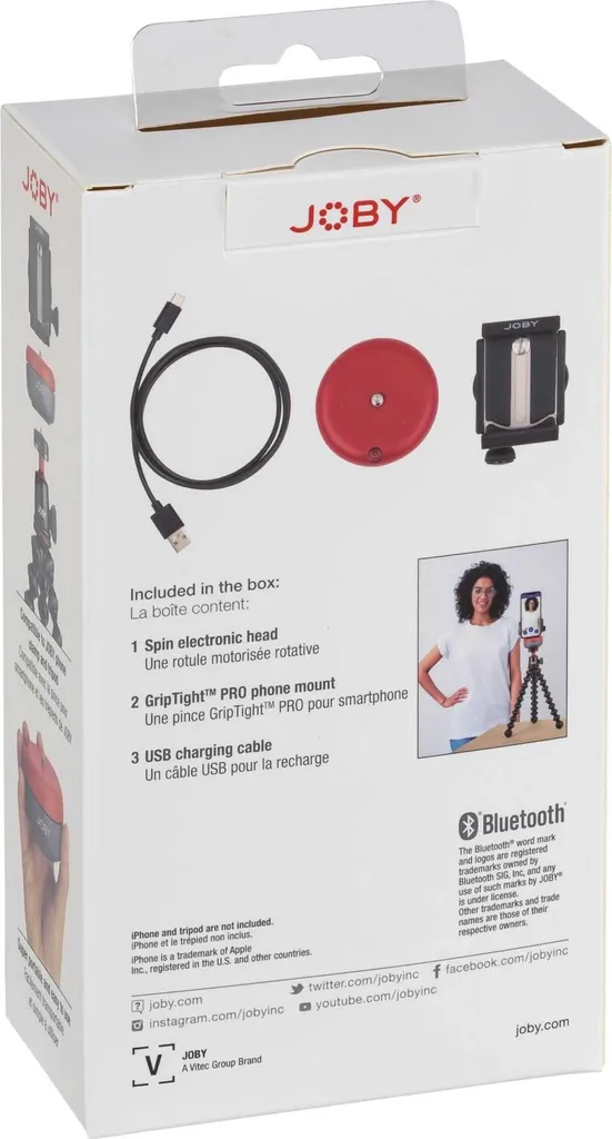Joby Spin Kit Support Téléphone avec Rotation 360 Degrés Connectée