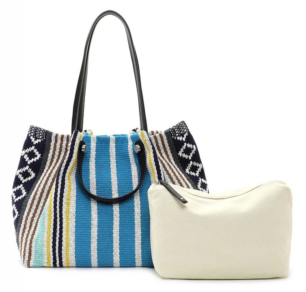 SURI FREY Schultertasche Elly Shopper Blue mehrfarbig