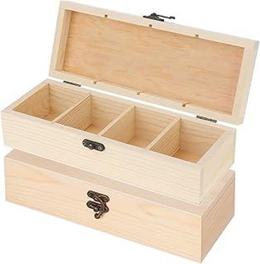 Sporgo Karteikarten Box Holz: 2 Stück A8 Karteikasten Holz, Lernkarteibox Holz mit Deckel, Vokabelbox Karten Aufbewahrungsbox für Büro, Schulen ...