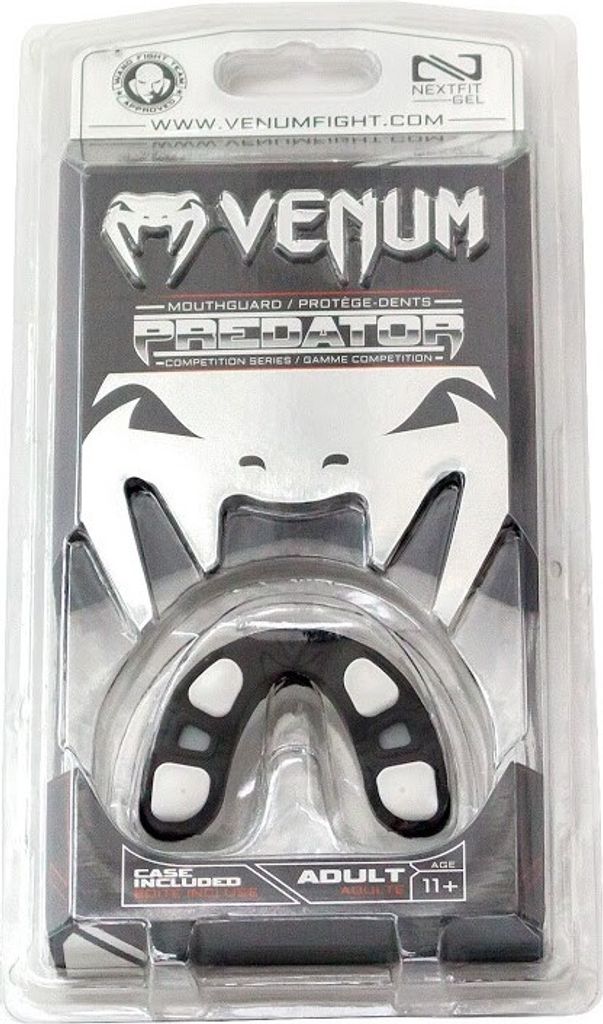 Venum Predator, Doppelzahnschutz, Schwarz, Weiß, Universal, Produktbild 