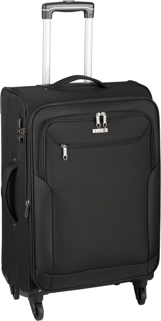 d&n Travel Line 6804 Kabinentrolley 55 cm, 4 Rollen, Volumen 35 l, Farbe Schwarz