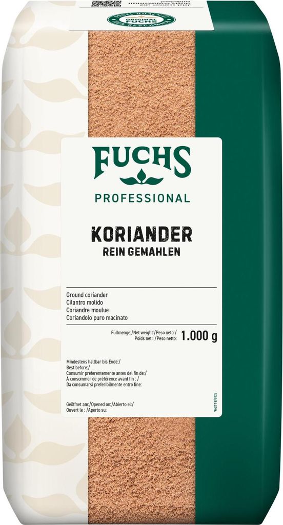 Fuchs Professional Coriander rein gemahlen würziger Geschmack 1000g