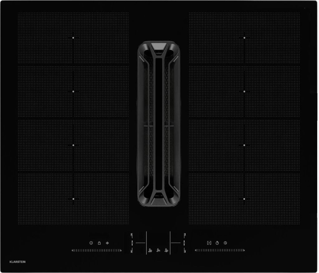 Klarstein AirJet FlexPro Induktionskochfeld Mit Dunstabzug - , 600 m³/h Luftstrom, 14 kW Leistung, 4 Flexzonen, Leise 52 dB, Touch-Steuerung, Sch...
