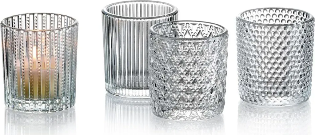 Ritzenhoff & Breker SIENA Set de 4 Porte-bougies en Verre de Qualité