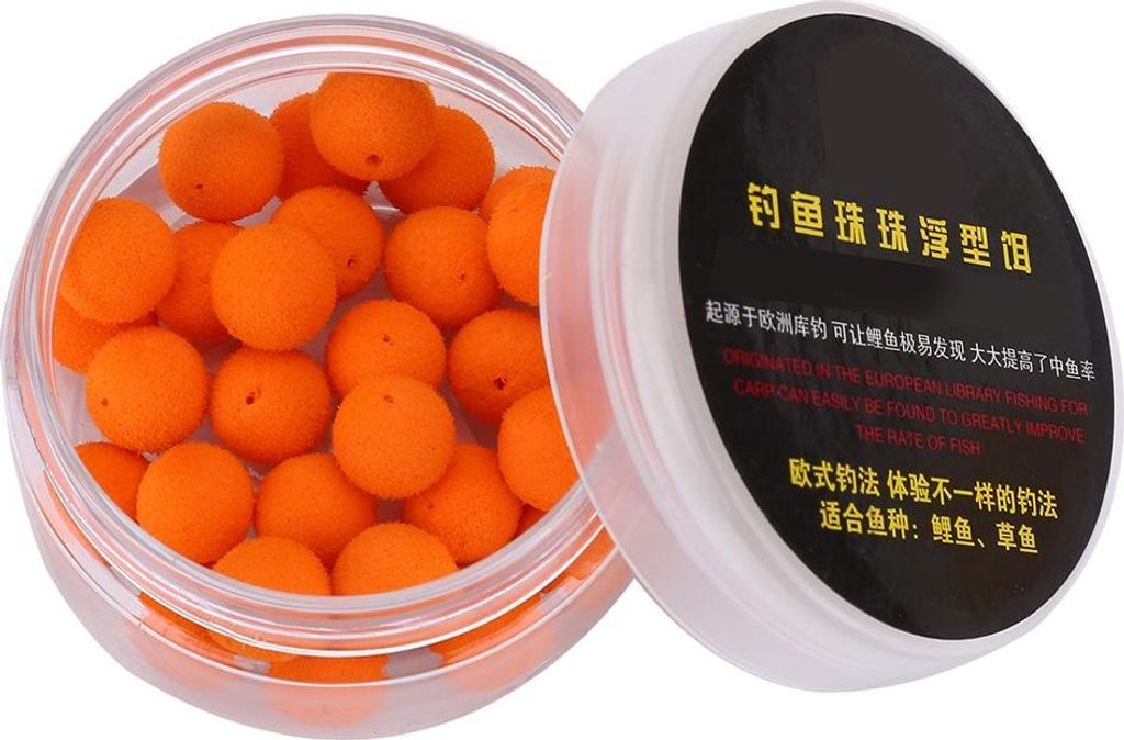 30Stück/Los Karpfenfischen Schaumstoff Pop Up Soft Pellets Köder Schwimmende Köder (Orange 12mm)