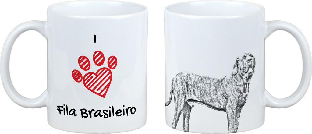 Fila Brasileiro, Brasilianischer Mastiff - Tasse mit Hund, entzückende Tasse mit Grafik, Geschenk mit Ihrem Foto von der Marke Art-Dog