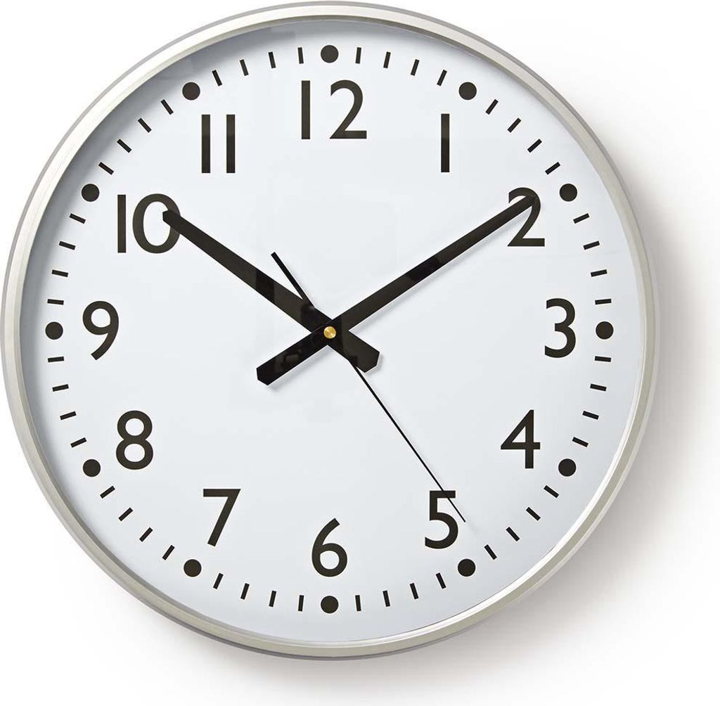 Horloge murale | Diamètre : 380 mm | Plastique | Argent / Image du produit 