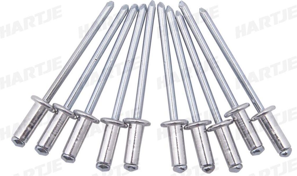 Dresselhaus Blindniete Blindnieten 4,0 x 10,0 mm Aluminiumstahl, Flachkopf