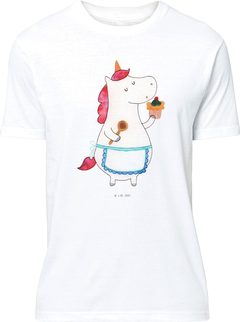 Mr. & Mrs. Panda Tshirt Einhorn Küche - Weiß - Geschenk, Kuchen, S T-Shirt, Shirt, Koch, Unicorn, mit Spruch, Einhörner, Backen, Träumen, Aufdr...