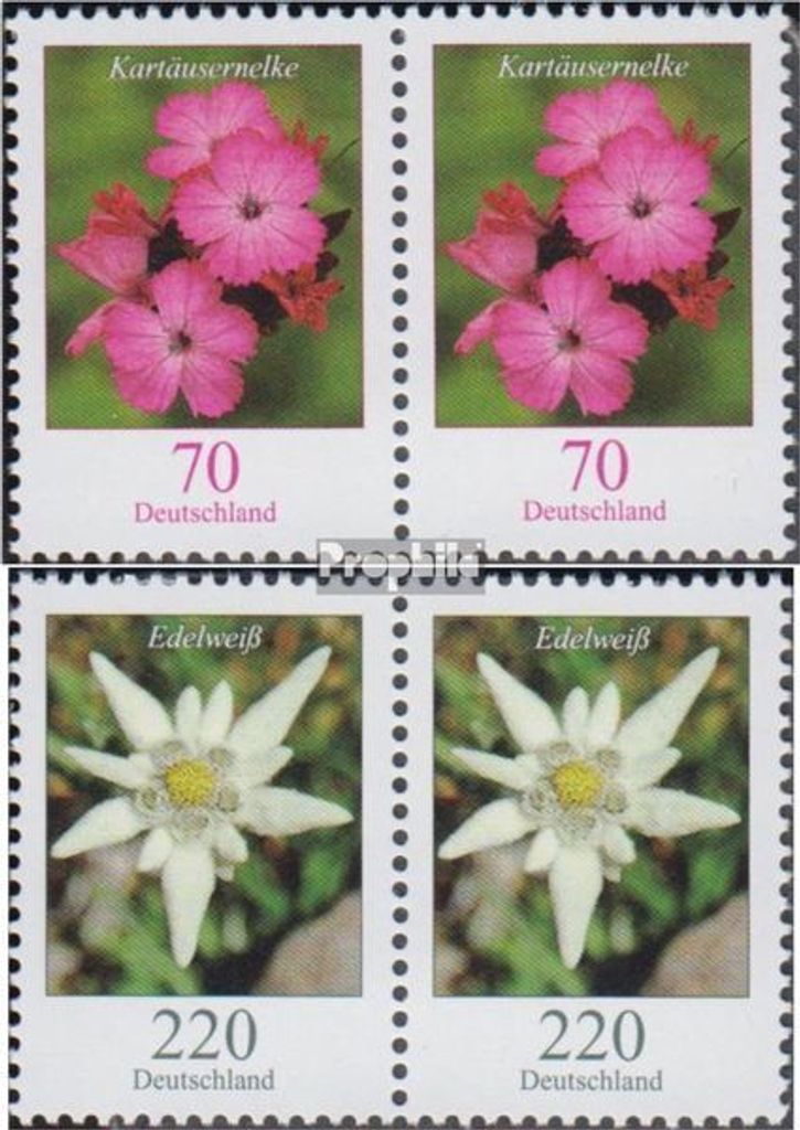 Briefmarken BRD (BR.Deutschland) 2006 Mi 2529wP-2530wP waagerechtes Paar (kompl.Ausg.) postfrisch Blumen