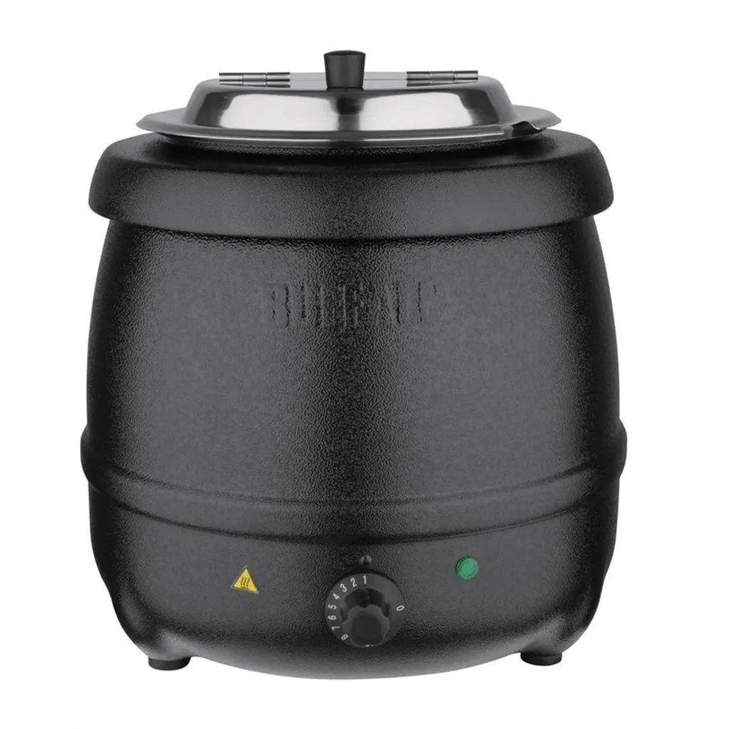 Bouilloire électrique noire 10 litres grande capacité pour collectivité