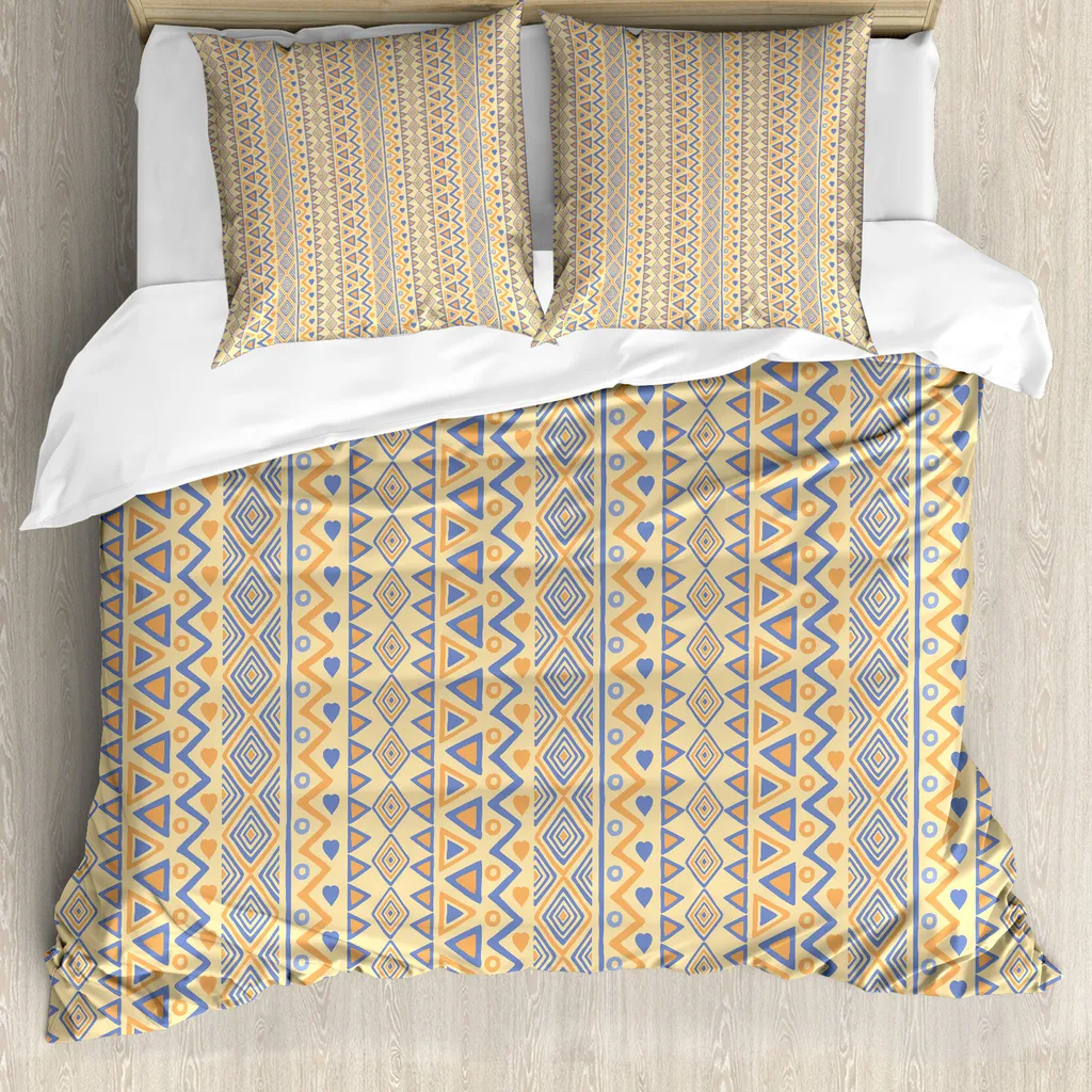 Set Copripiumino Anallergico ABAKUHAUS 200x200 cm Righe Colorate