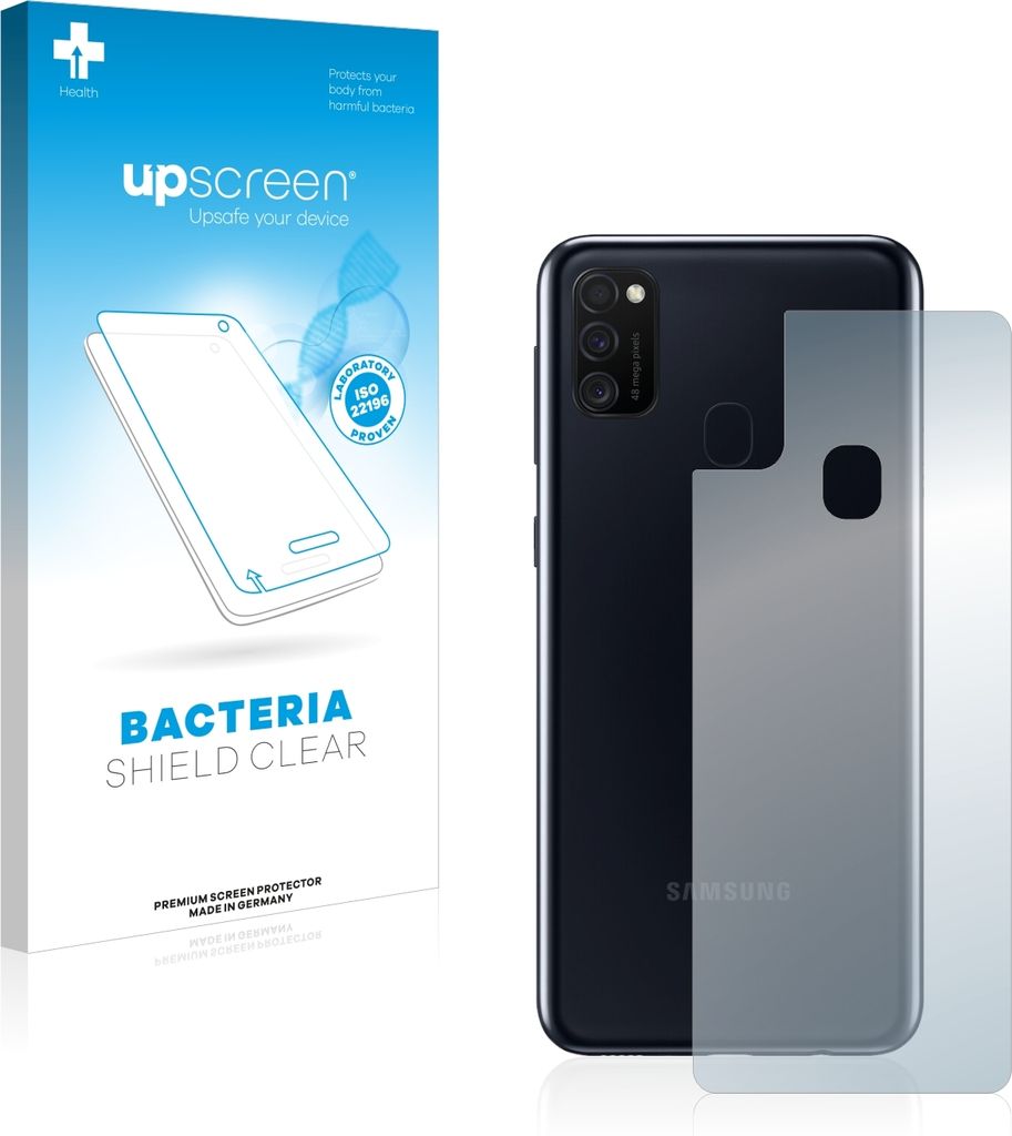 upscreen Schutzfolie für Samsung Galaxy M21 (Rückseite) Antibakterielle Folie Klar Anti-Kratzer