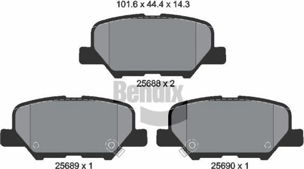 Plaquettes de frein pour Citroën C4 et Mitsubishi Outlander BPD2259 Kit