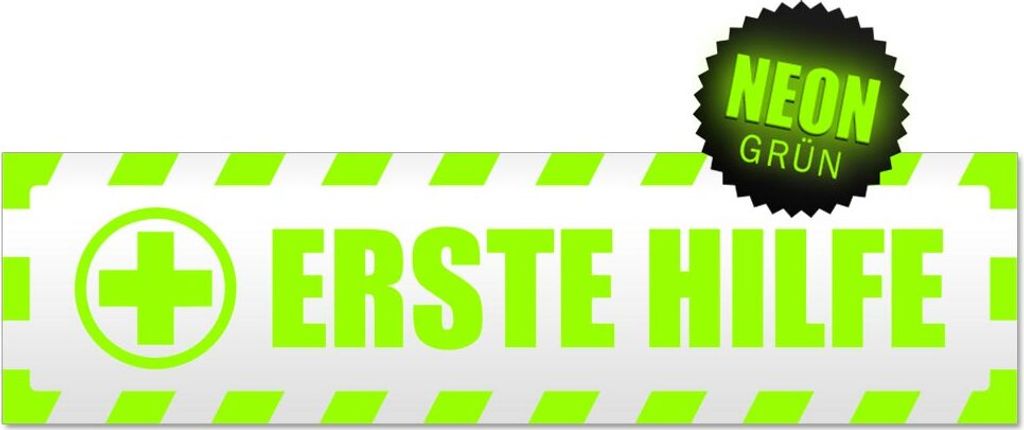 Erste Hilfe gestreift Magnetschild Schild magnetisch
