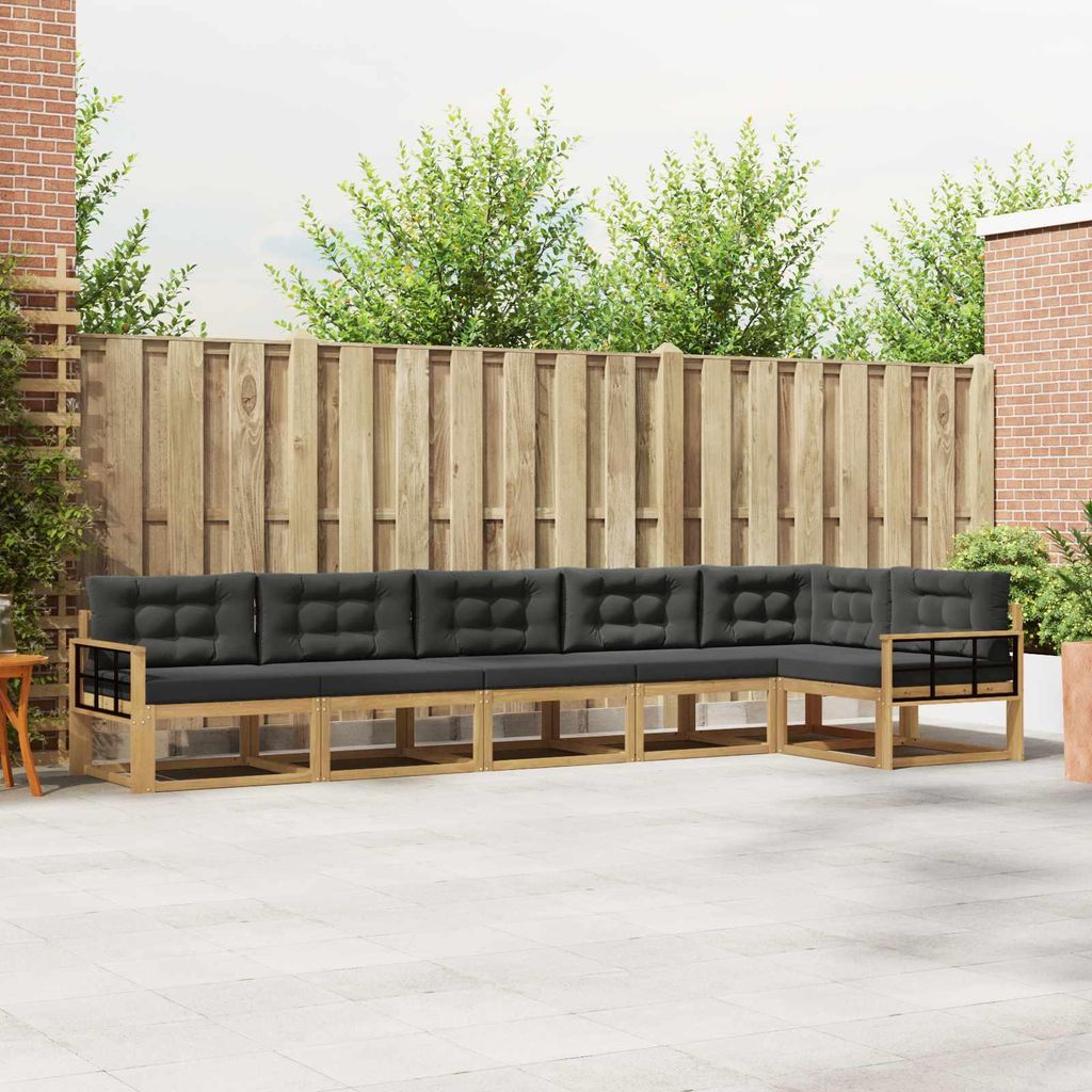 Möbel Outdoor-Sofagarnitur 4 pcs Weiß und Anthrazit PolyesterGartensofas - Gartensofas c2645