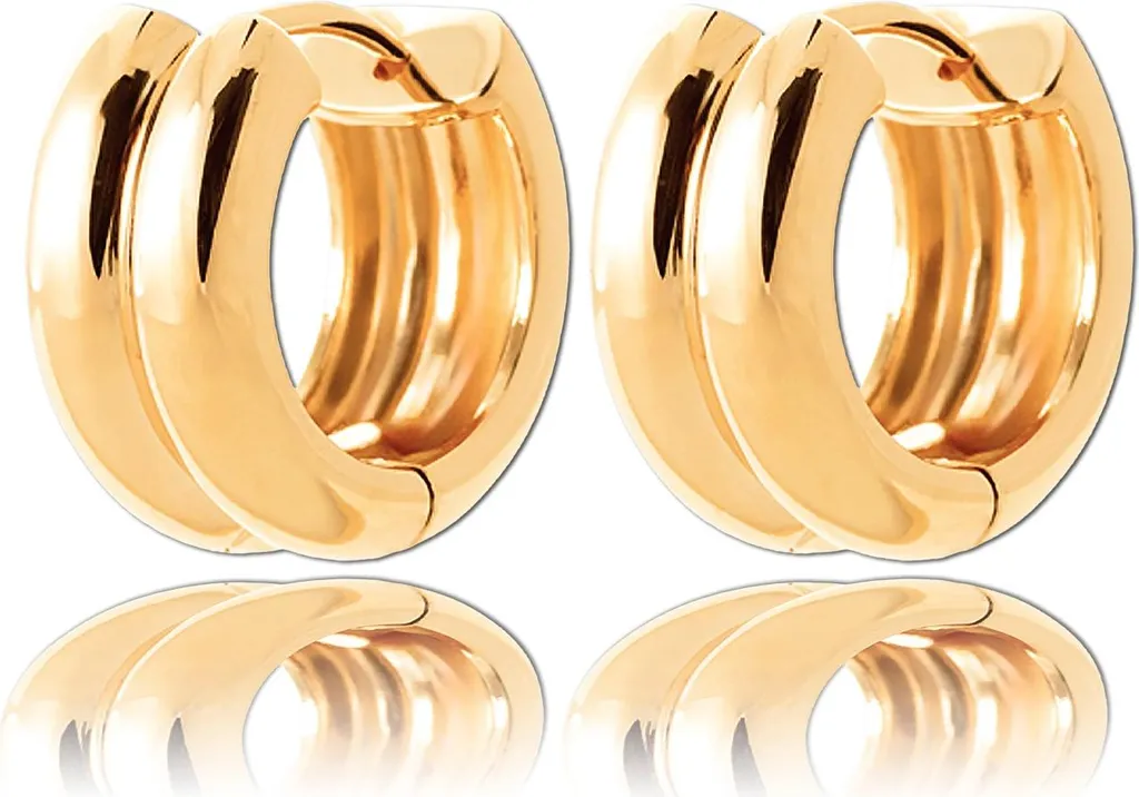 Balia Hoops JBEC021V créoles confortables 1.5cm plaqué or durable