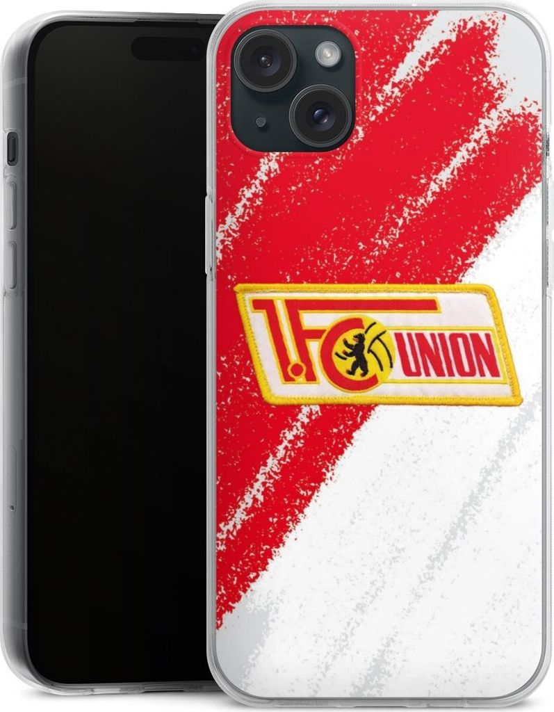 DeinDesign Handyhülle für Apple iPhone 15 Plus Silikon Hülle Case Smartphone Schutzhülle 1. FC Union Berlin Logo Offizielles Lizenzprodukt