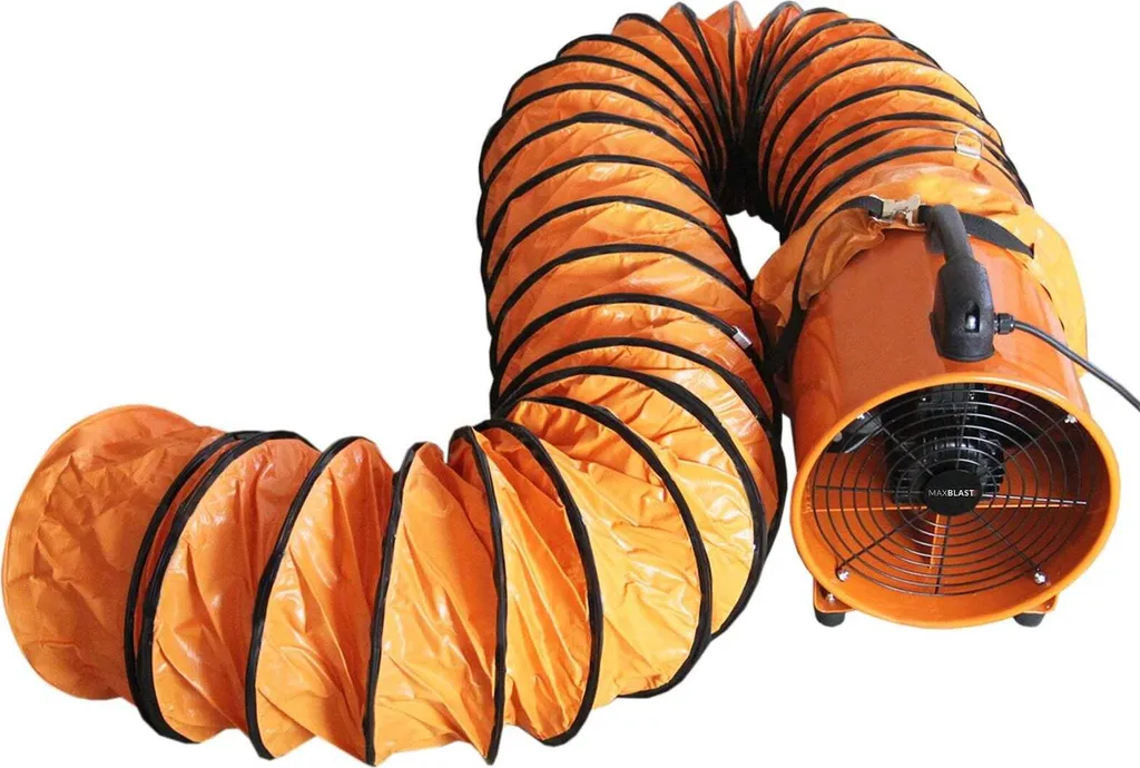 Ventilateur industriel axial 110V avec gaine de 6m pour chantier pro