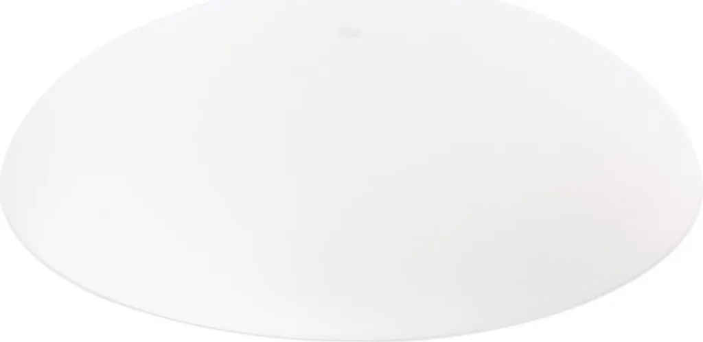 Diffuseur abat-jour en verre rond 390mm opale blanc pour suspension