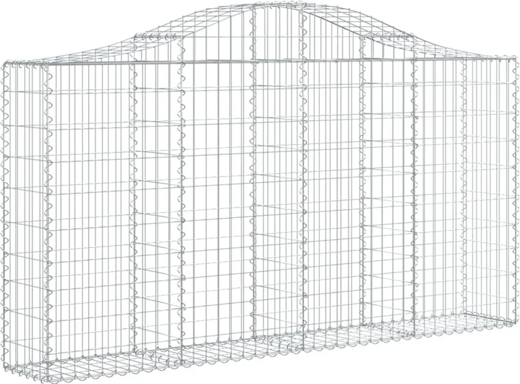 Gabion avec arche haute vidaXL 200x30x120 cm en fer galvanisé robuste