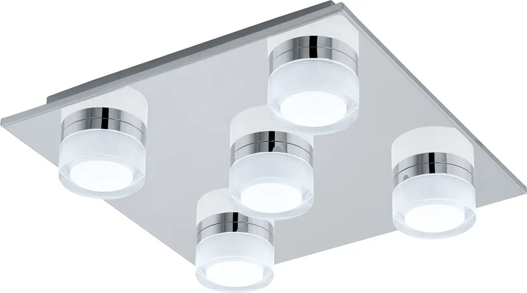 Éclairage Plafond Design LED pour Salle de Bain et Cuisine IP44 Chromé