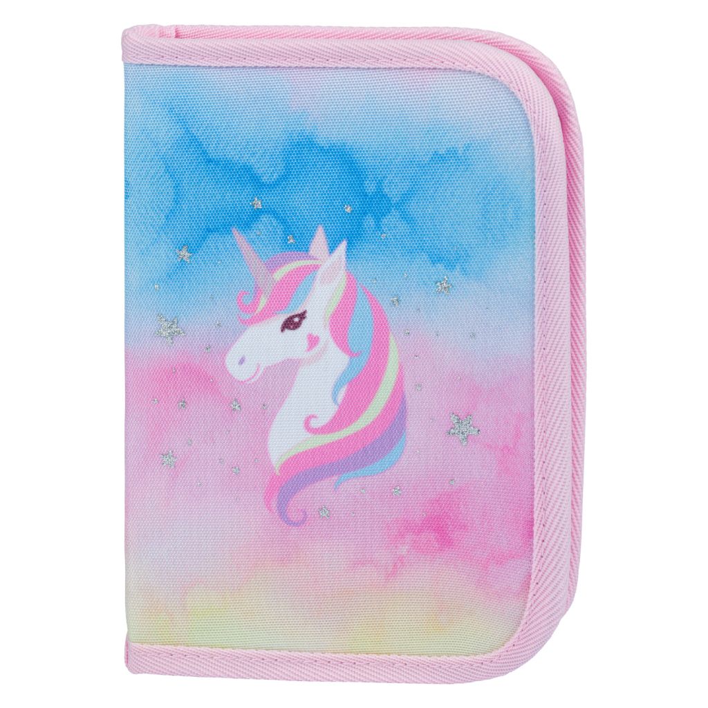 BAAGL Školní penál klasik dvě chlopně Rainbow Unicorn Obrázek produktu 
