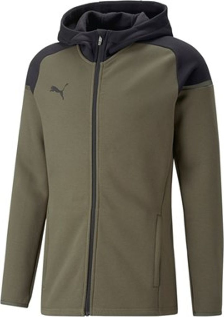 Puma Team Cup Casuals Kapuzenjacke Herren - Mossy Green