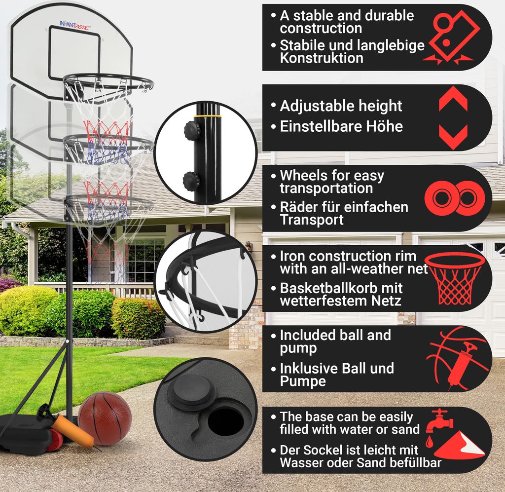 Infantastic® Basketballkorb - Outdoor/Indoor, für Kinder, Produktbild 3