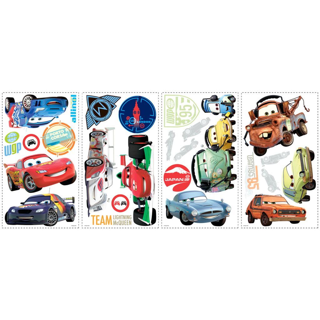 Nálepka na stenu „Disney Cars“ – 4 listy s 25 prvkami Obrázok produktu 