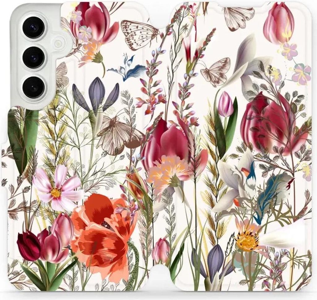 Handyhülle mit klappe für Galaxy S24 Plus, Mobiwear Book, Blumenstrauß