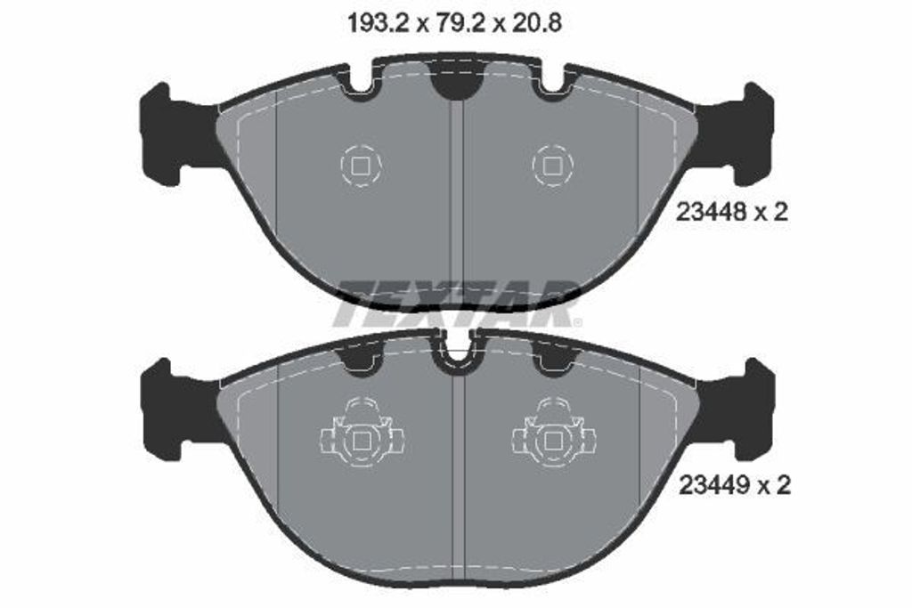 TEXTAR Bremsbeläge Satz Vorne für BMW X5 (E53) 2344801 Produktbild 