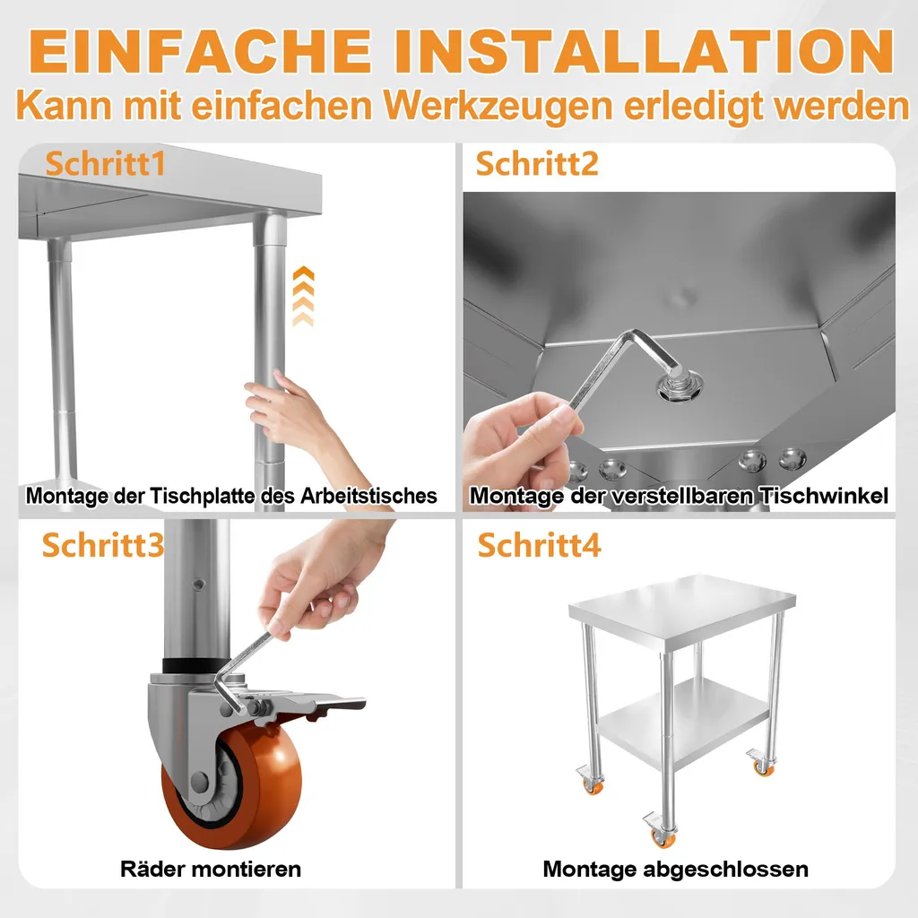Chariot barbecue inox et table de jardin mobile pour repas extérieur