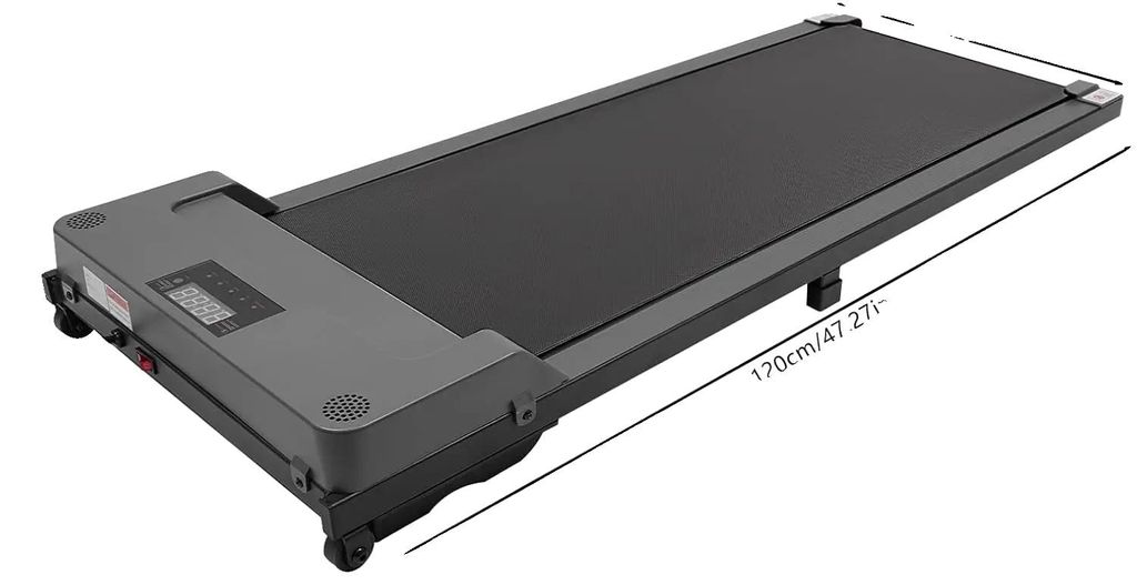 Laufband unter dem Schreibtisch, leiser Motor, LED-Display, GRAU