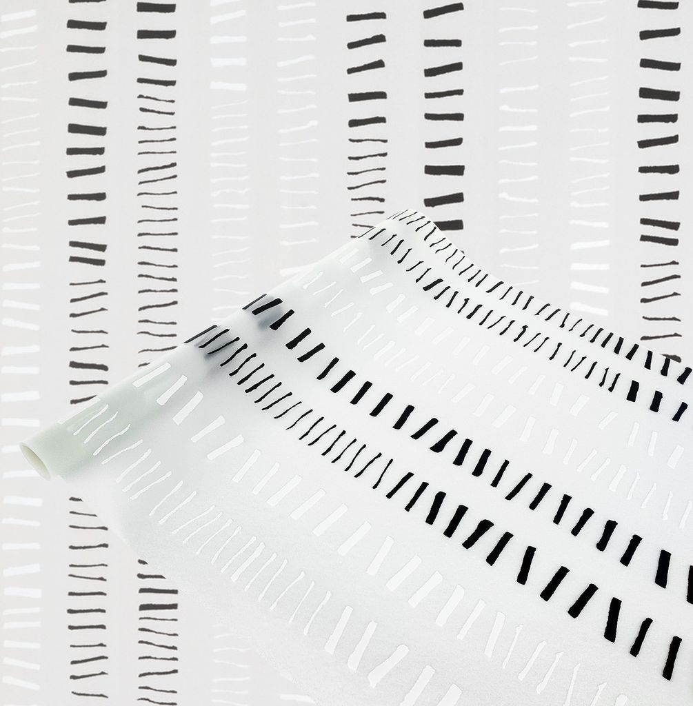 DecoMeister Statische Fensterfolien – Selbsthaftende Glasfolie – Sichtschutzfolie – Dekofolie für Fenster – Badezimmer – 67,5x150 cm Sch...