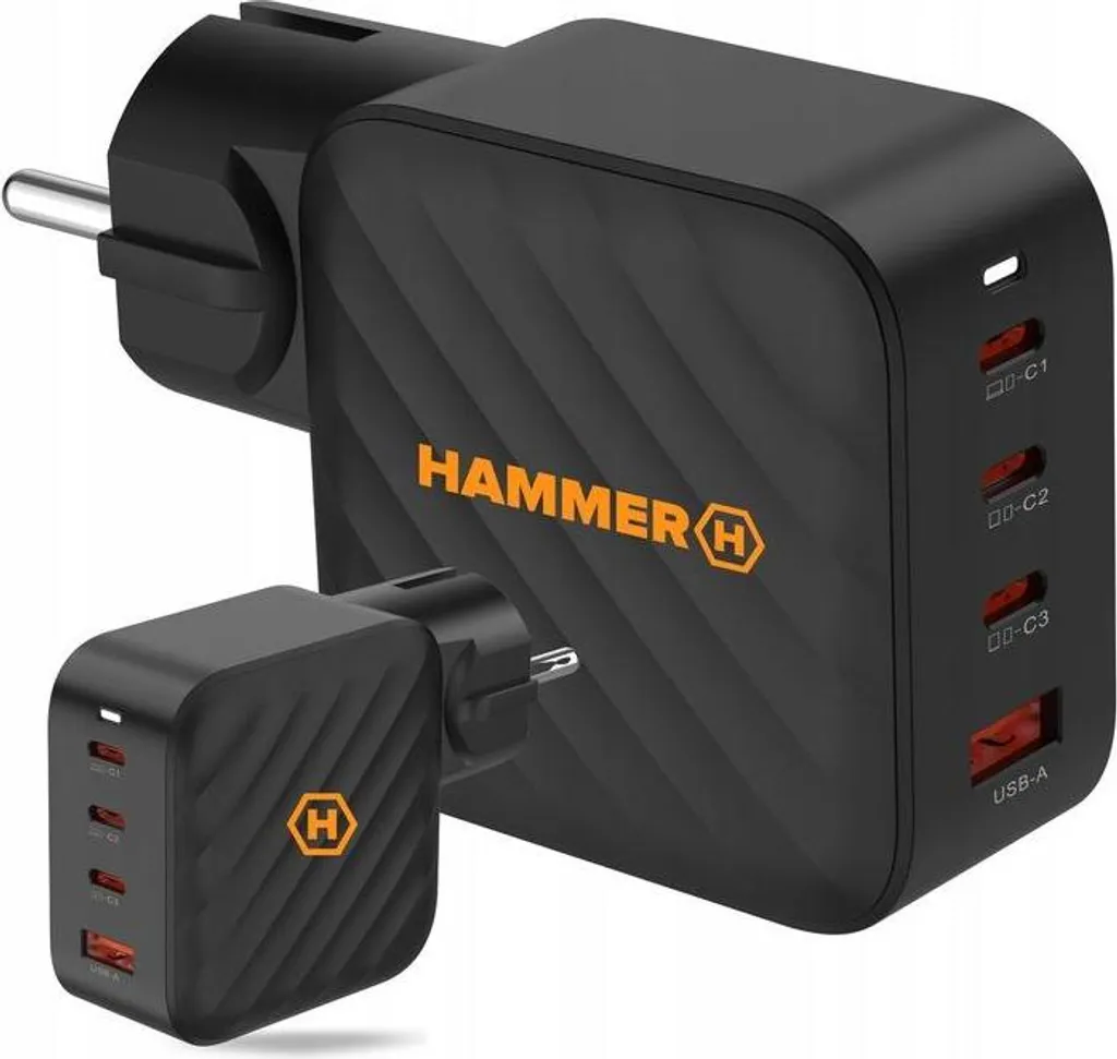 Chargeur secteur 100W multi-ports Hammer pour télétravail et voyages