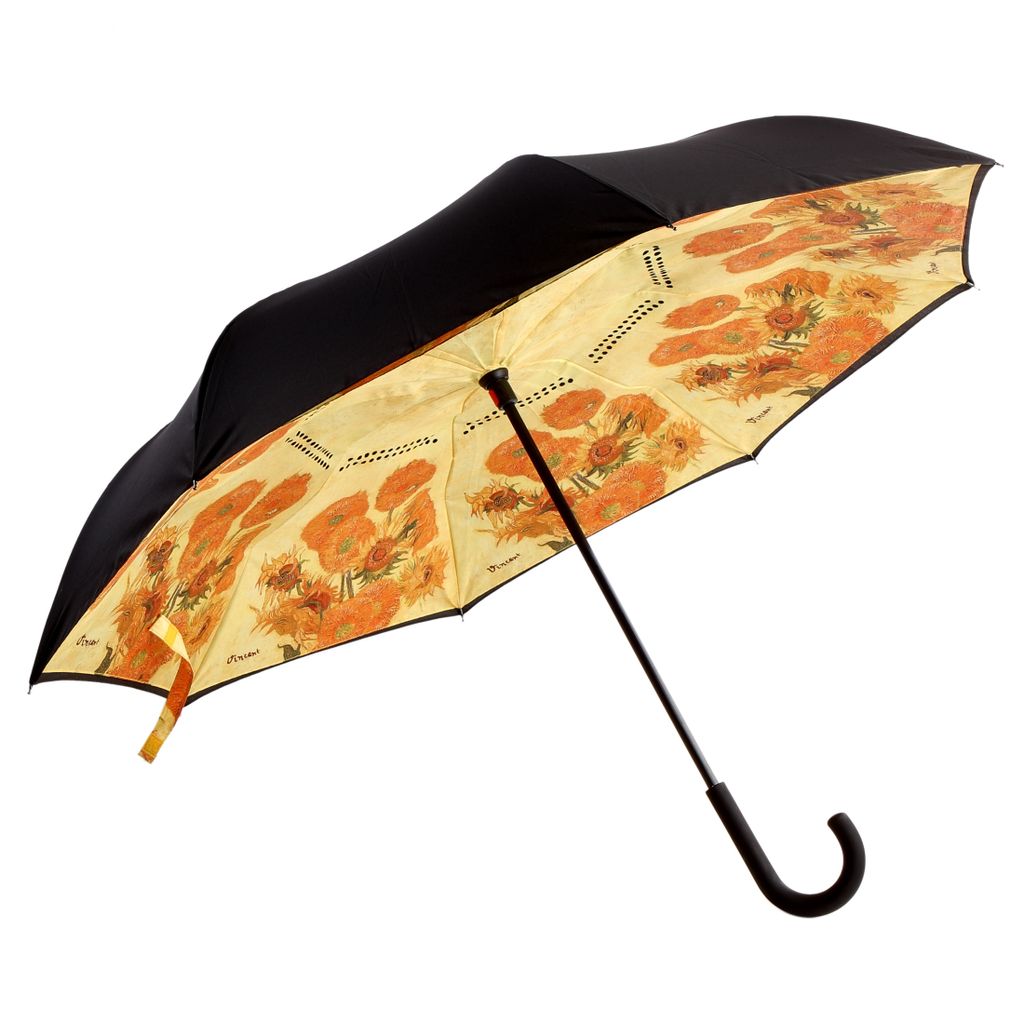 Goebel Upside-Down Schirm Vincent van Gogh - Sonnenblumen, Polyester, Bunt, 67062211