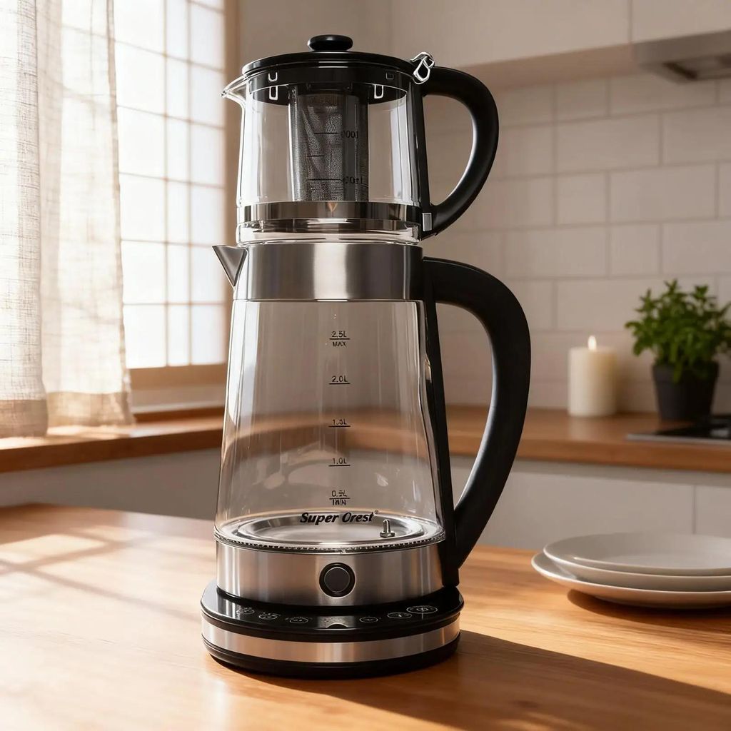 Elektrischer Wasserkocher - Edelstahl Wasserkocher - Temperatur einstellbar - EU-Stecker - Für Tee und Kaffee