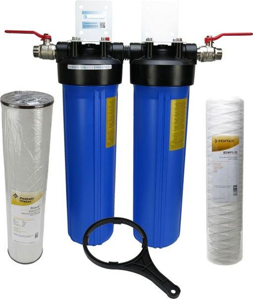 Hauswasserfilter Brunnenfilter 20' Big Blue Pentek Doppel - Sediment - Eisen