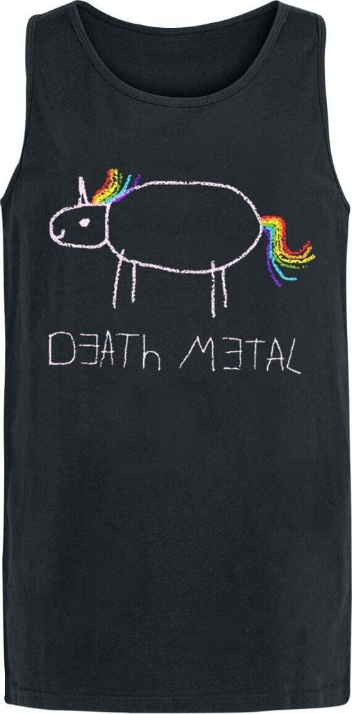 Funshirt Tank-Top Herren Death Metal schwarz Funartikel, Sprüche 100% Baumwolle XL