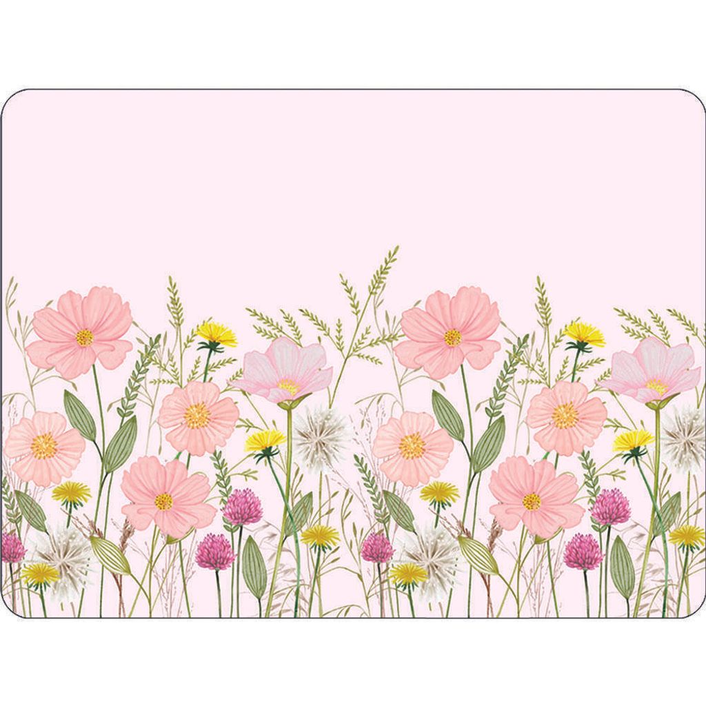 Tischset Platzset 30x40cm Blumen Pastelfarben pink