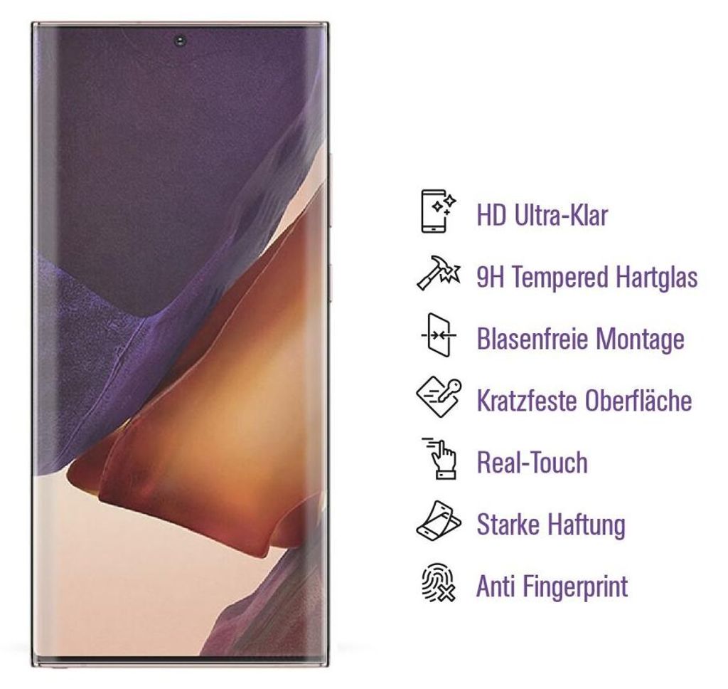 1x 9H Hartglas für Samsung Galaxy Note 20 Ultra FULL CURVED UV Liquid Schutzglas Panzerfolie Displayschutz Schutzfolie Displayglas Panzerglas Temp...